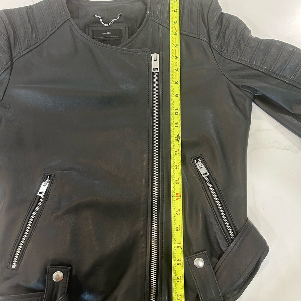 Diesel Black Leather Jacket! - Picture 15 of 16